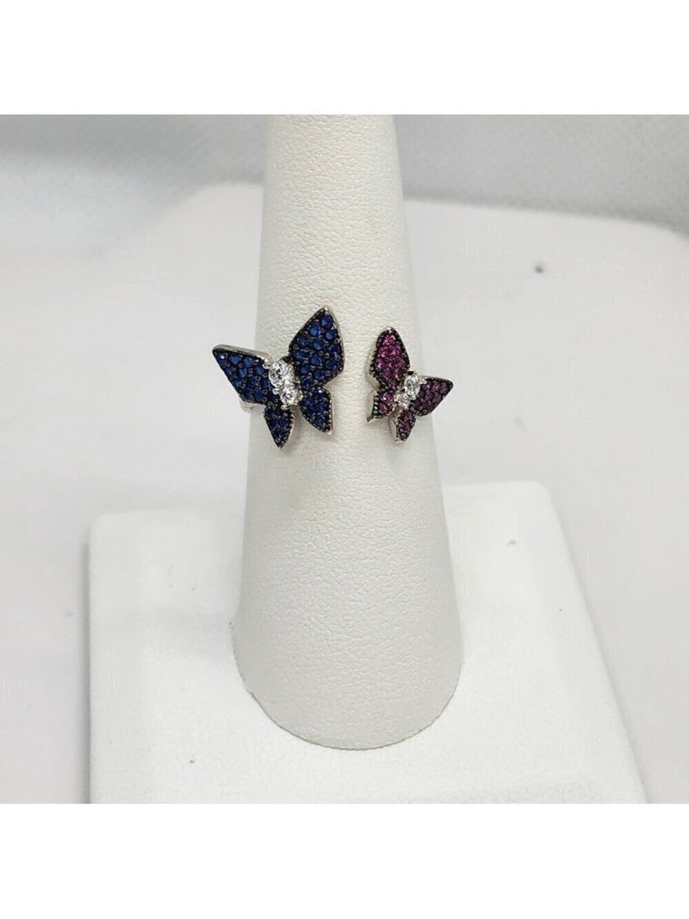 Brand New Sterling Silver 925 Double Butterfly Ring